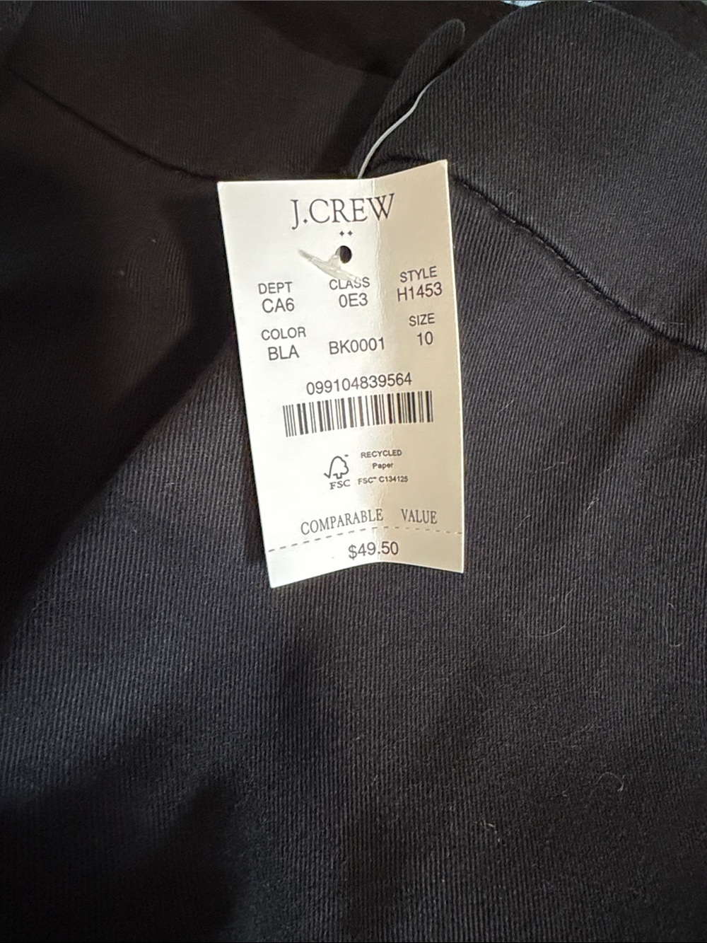 J. Crew Black Tailored Cotton-Blend Shorts - Picture 3 of 3